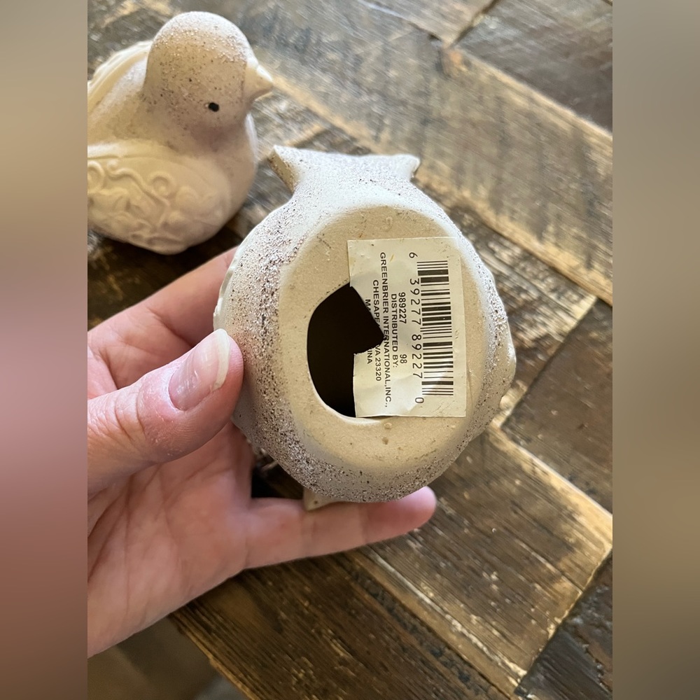 Ceramic bird decor — set of 2 - Picture 4 of 7